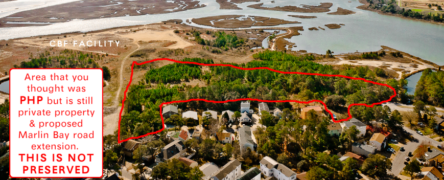 Note the amount of trees and vital habitat that is at risk for destruction. Birds, including those migrating in the Atlantic Flyway, depend on Pleasure House Point and it's open space to survive.