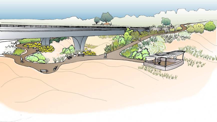Landscaping Concept Under Bridge