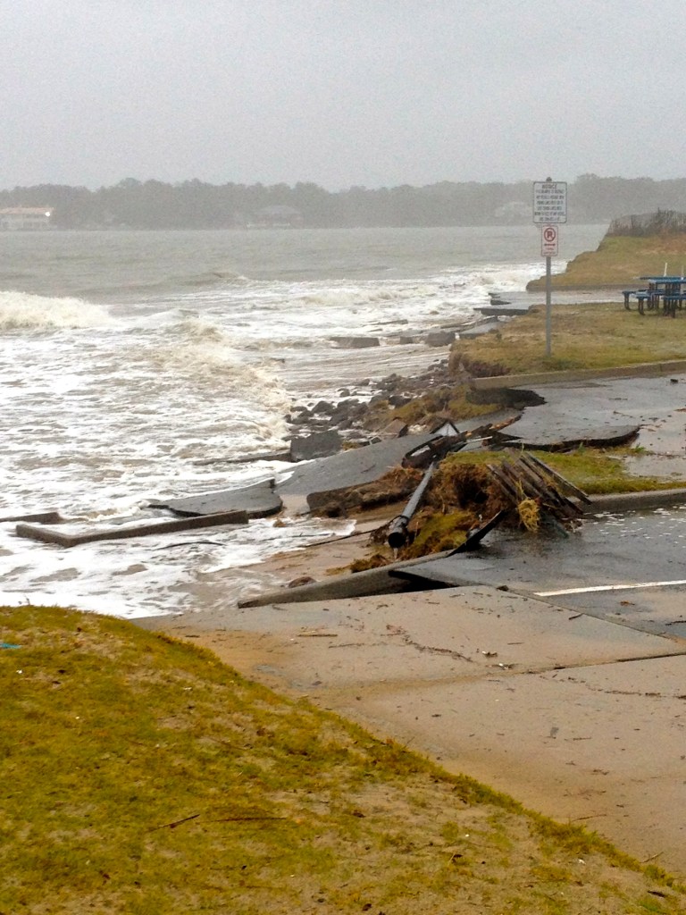 unexpected damage at Lynnhaven Boat Ramp from Sandy Oct 2012 