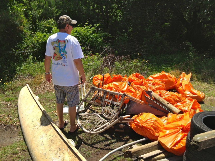 That's a pic from Clean the Bay Day last year with some of the trash we picked up. Steve Pahno, of Dominion Printers, has been the team captain since day 1 for CTBD pn PHP.