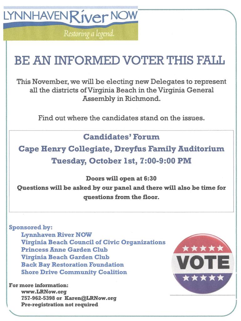 2013 LRNOW Canidate Forum Flyer