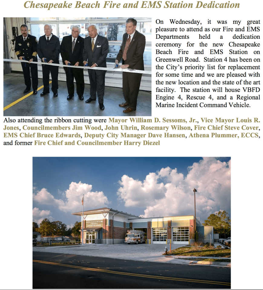 from City Manager's Update which comes out weekly