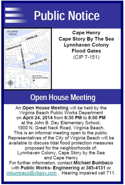 April 24th Flood Gate Notice