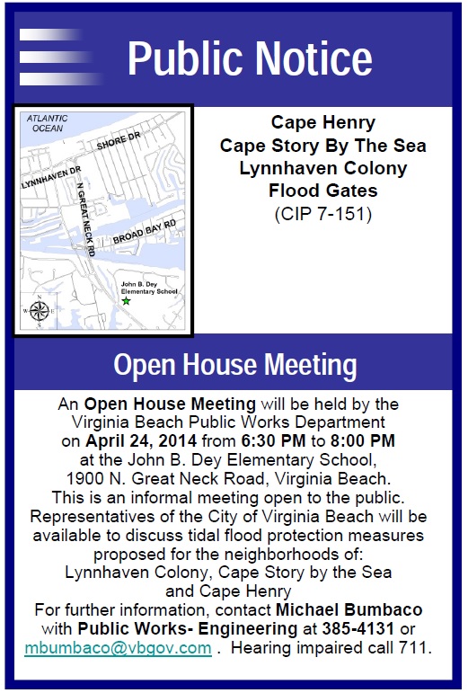 April 24th Flood Gate Notice