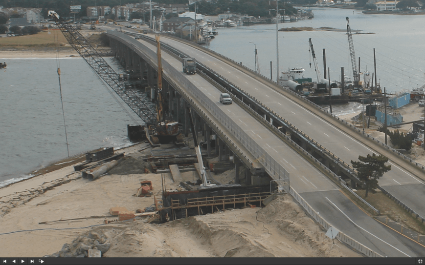 Zoomed in screen shot of construction cam photo taken at 10am OCT30 2014