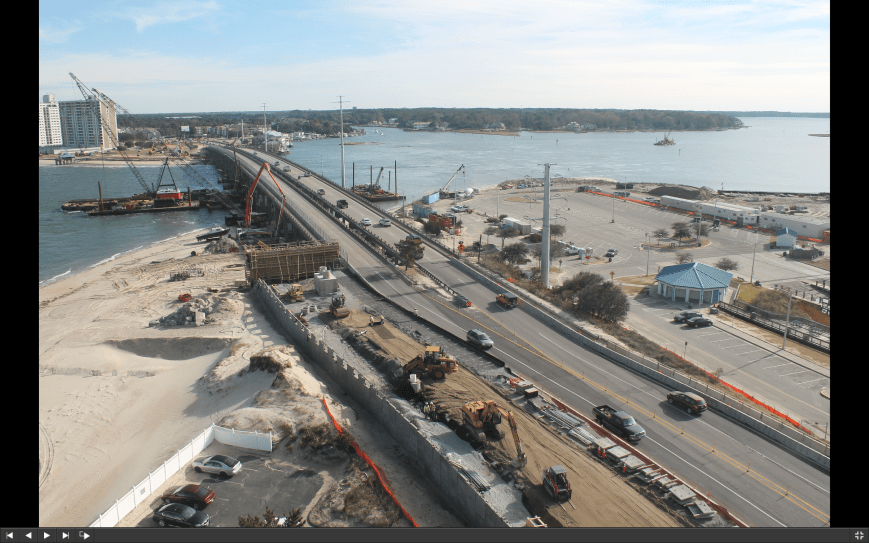 Screen shot of construction cam photo taken at 1130am DEC12 2014