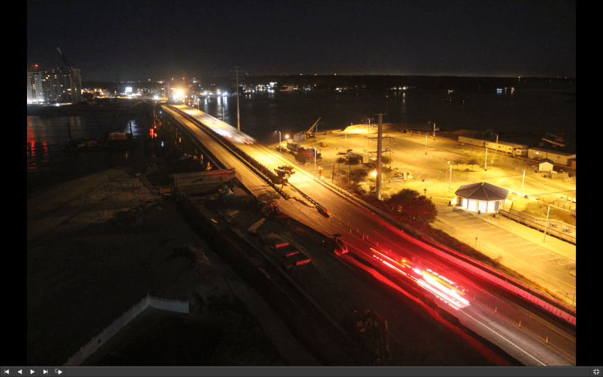 Screen shot of construction cam photo taken at 1200am JAN1 2015. Happy New Year!