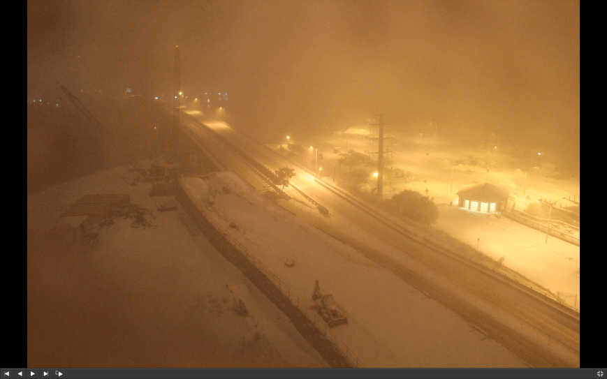 Screen grab of construction cam shot taken on Feb 26th 2015 2am