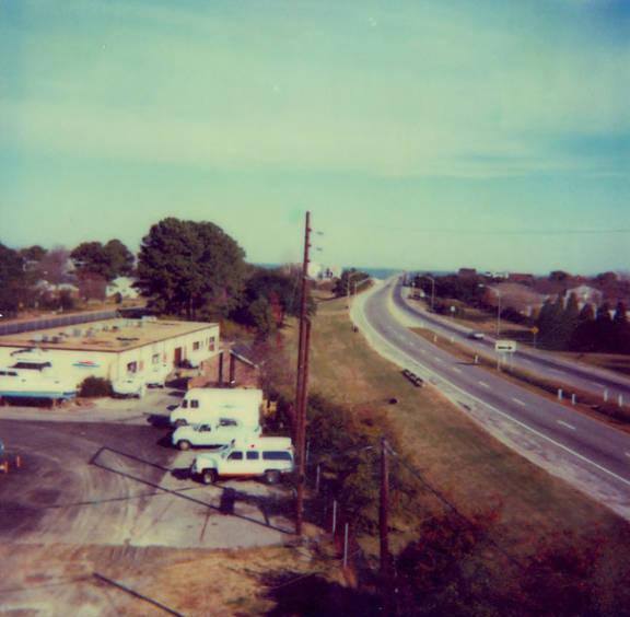 It is the view of the Chesapeake Bay Bridge Tunnel from atop a billboard that used to be behind the Chesapeake Beach Fire Dept. Photo Credit: Wally D.