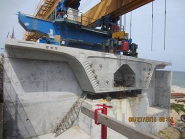 Bridge Segment at Abutment A (Westbound Bridge)