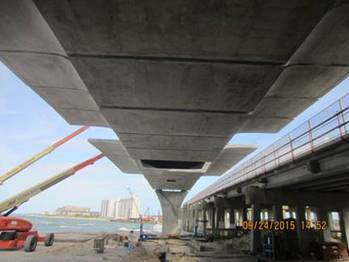 Span 1 Bridge Segments in Ready Position (Westbound Bridge)