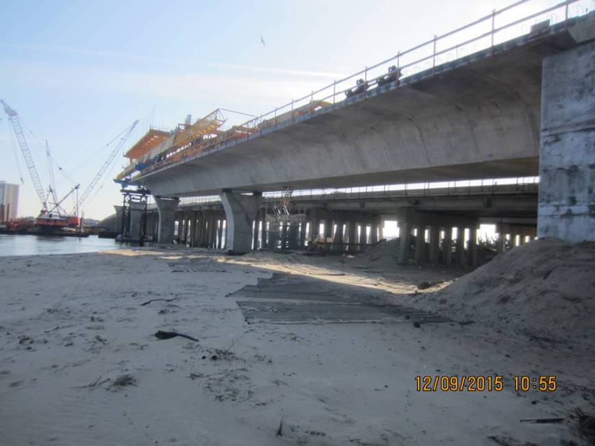 Completed Spans 1 and 2 of the new Westbound Lesner Bridge