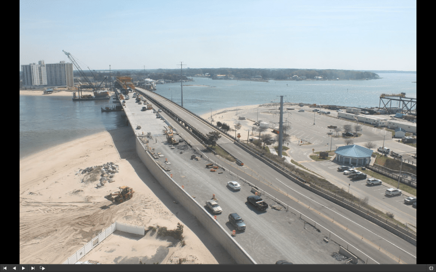 Screenshot of construction cam taken 142pm today