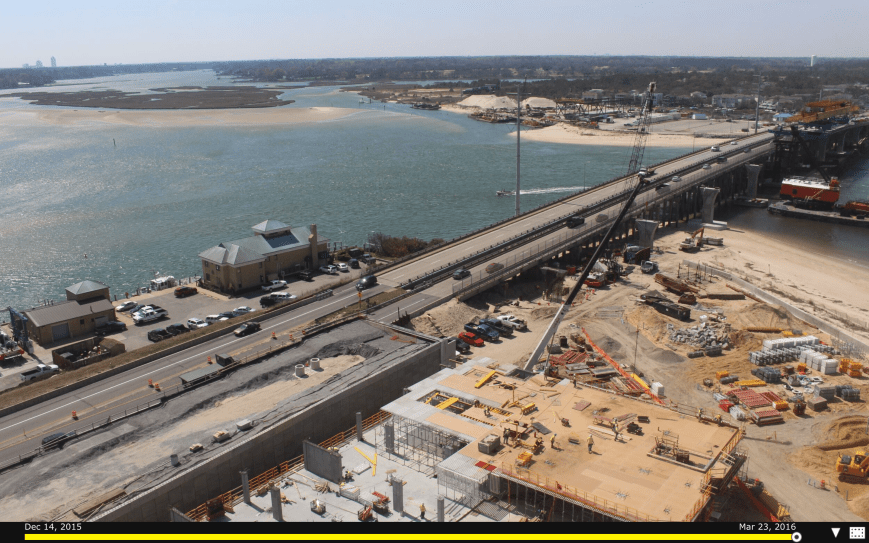 Screenshot of construction cam taken 142pm today